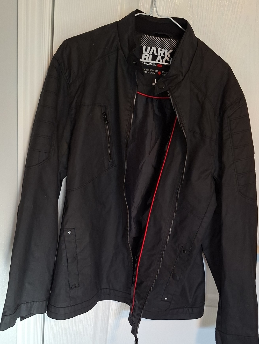 Dark Black By Project Raw Men's Black Casual Zip Jacket